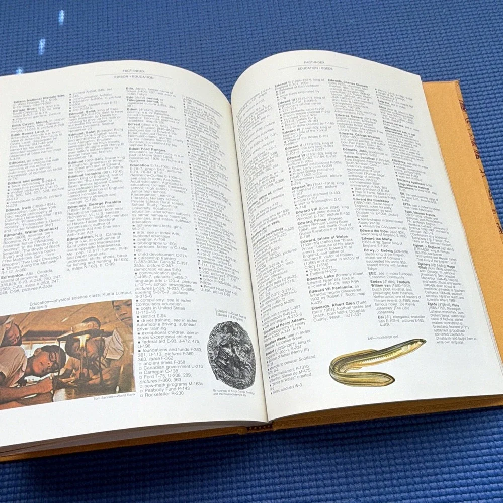 Hardcover Compton's Encyclopedia and Fact-Index Vol 7 E–Eye (1972) 370p